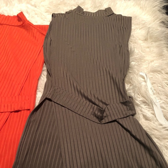 Olive green and orange blouse/ strap attached - Picture 2 of 3